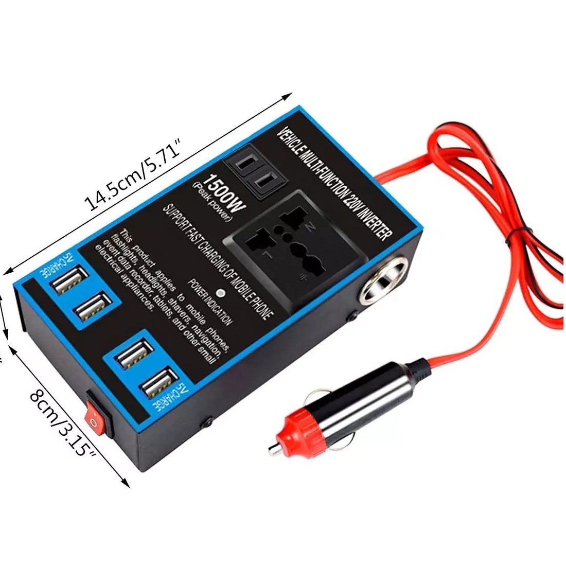 1 مبدل برق خودرو 1500W مدل Peak Power - Image 1